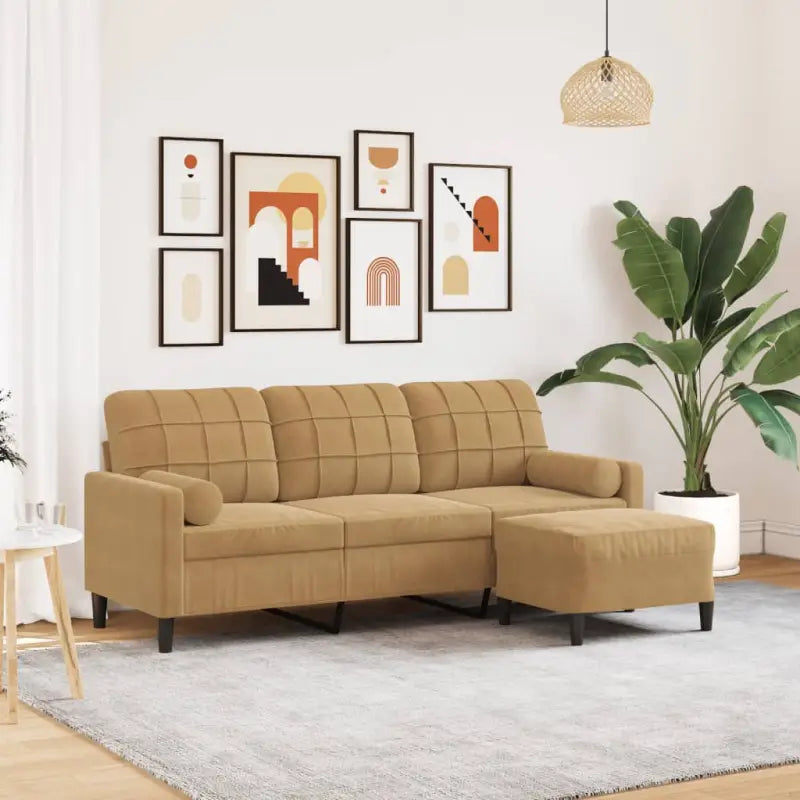 Banken met comfortabele materiaal vulling voor gezellige momenten - Bruin / 180 cm - Banken