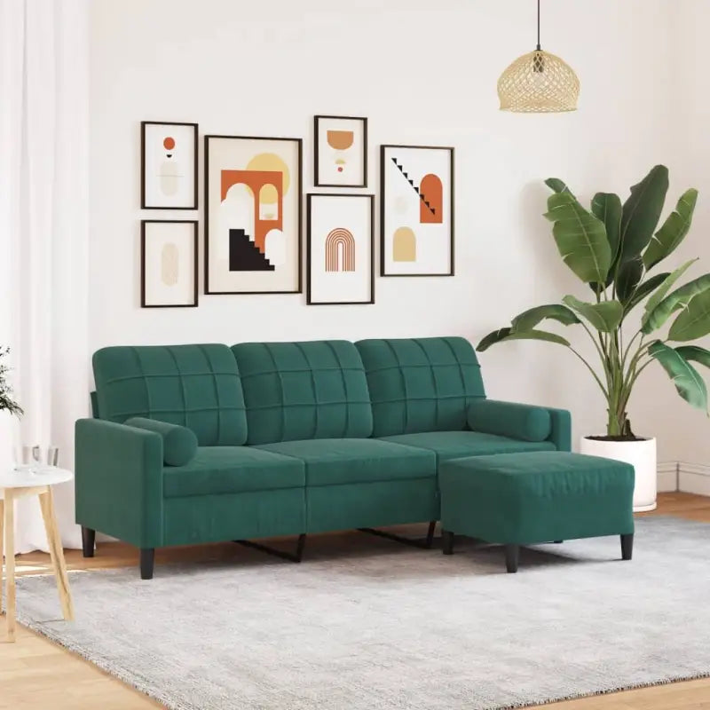 Banken met comfortabele materiaal vulling voor gezellige momenten - Donkergroen / 180 cm - Banken