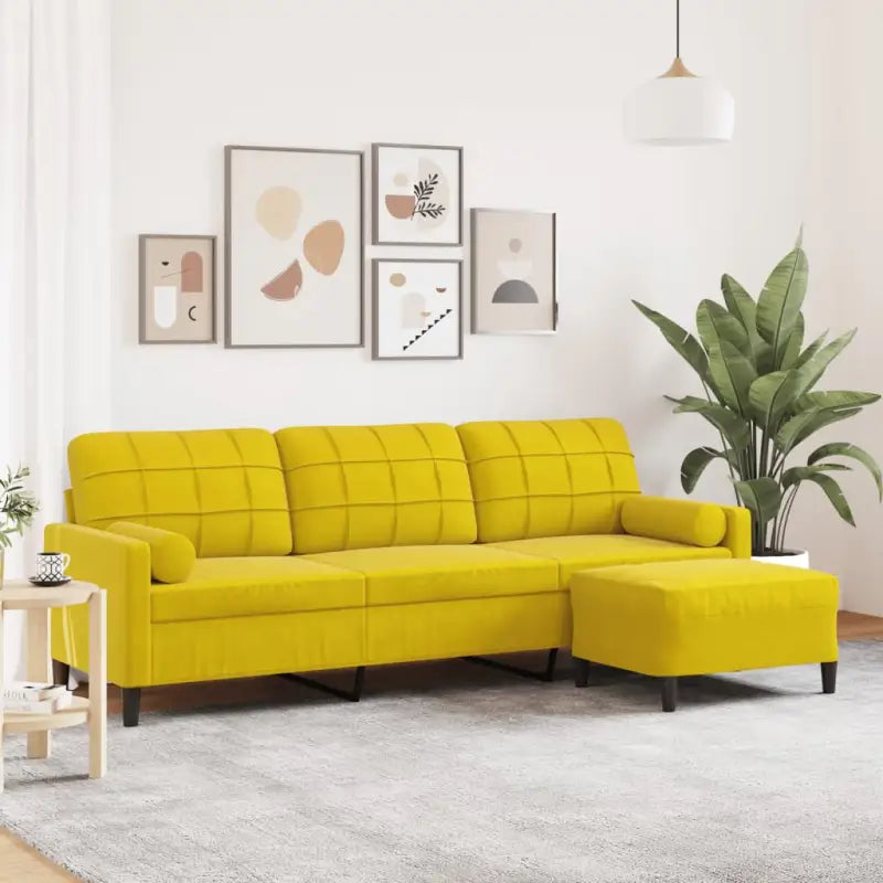 Banken met comfortabele materiaal vulling voor gezellige momenten - Geel / 210 cm - Banken
