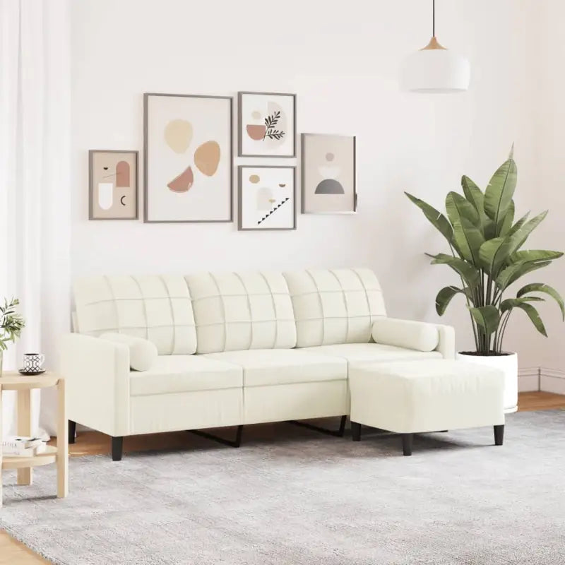 Banken met comfortabele materiaal vulling voor gezellige momenten - Crème / 180 cm - Banken