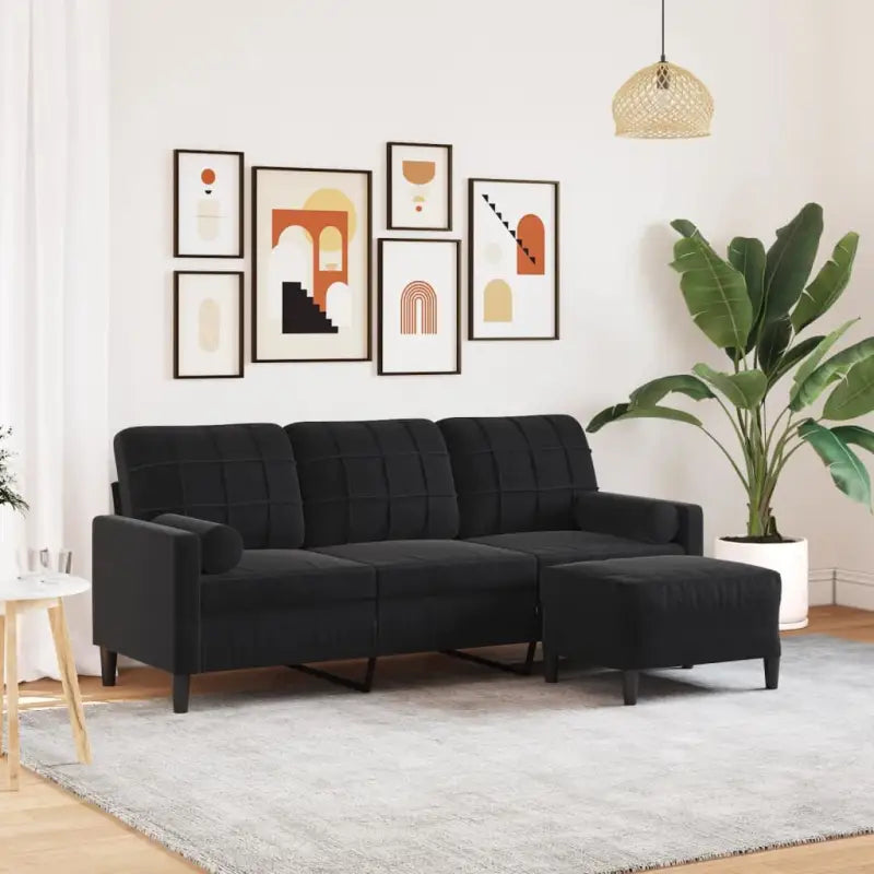 Banken met comfortabele materiaal vulling voor gezellige momenten - Zwart / 180 cm - Banken