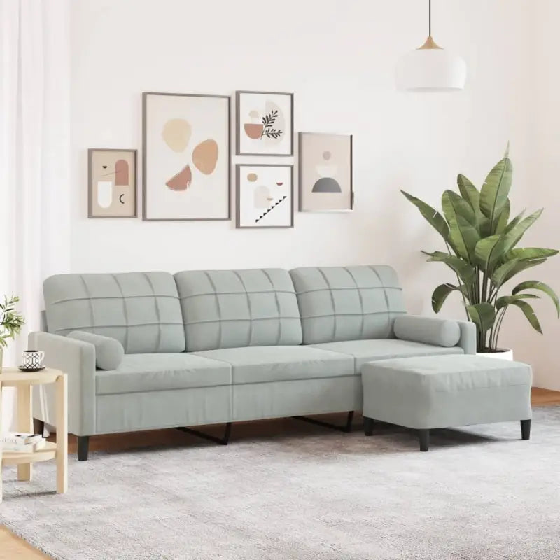 Banken met comfortabele materiaal vulling voor gezellige momenten - Lichtgrijs / 210 cm - Banken