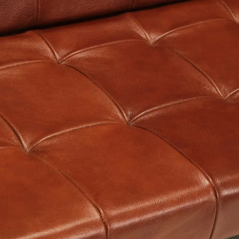 Banken met echt geitenleer voor een warm en vintage interieur - Bruin / Driezitsbank - Banken