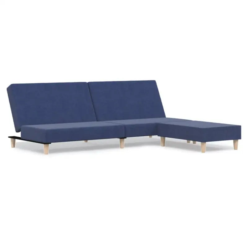 Banken met hoogte rugleuning en multifunctioneel logeerbed - Blauw / Met voetensteun - Banken