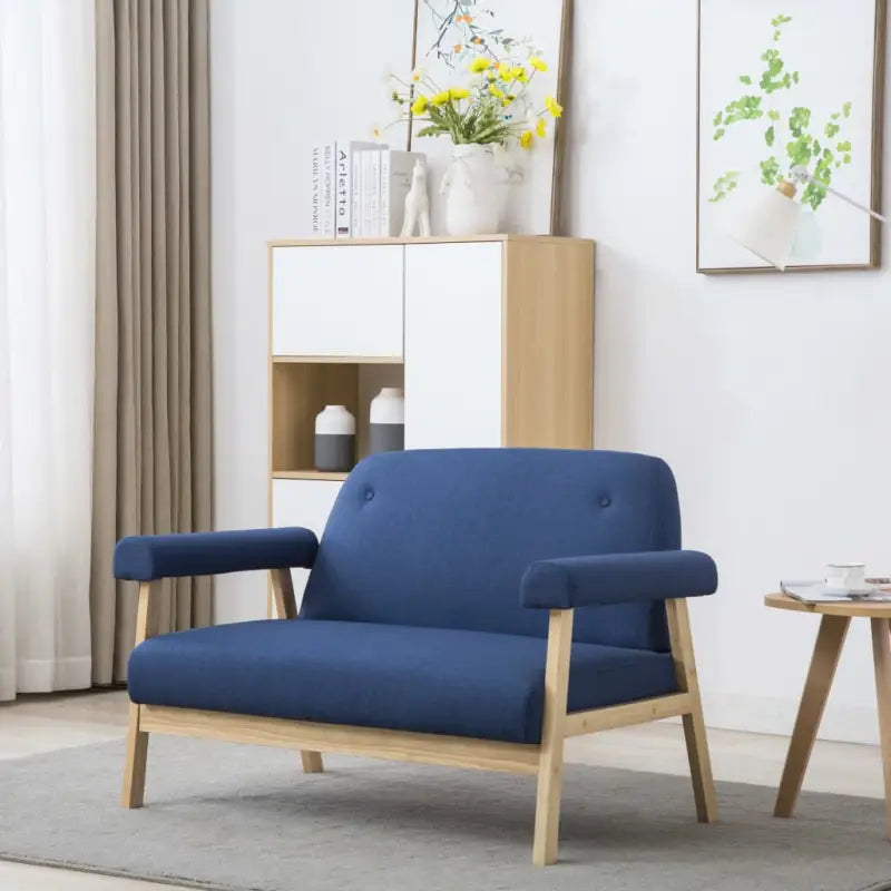 Banken met houten frame en zacht polyester voor comfortabel interieur - Blauw / Tweezitsbank - Banken