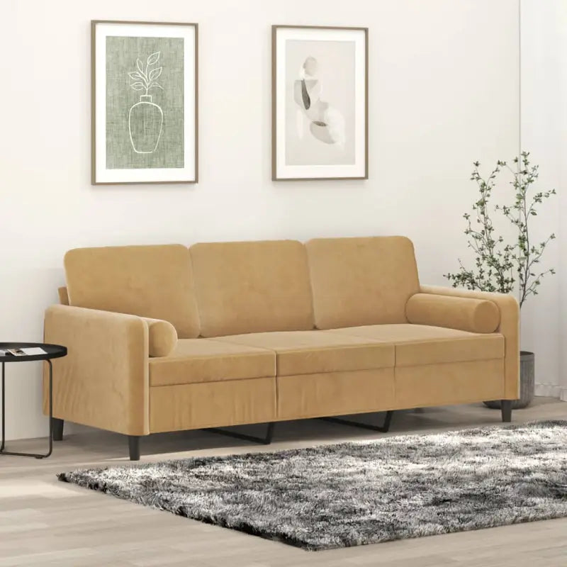 Banken met moderne uitstraling en comfortabele materiaal vulling - Bruin / 180 cm - Banken