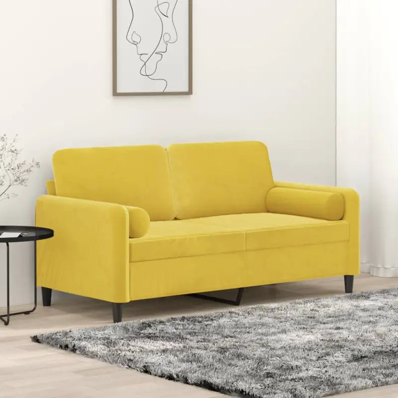 Banken met moderne uitstraling en comfortabele materiaal vulling - Geel / 140 cm - Banken