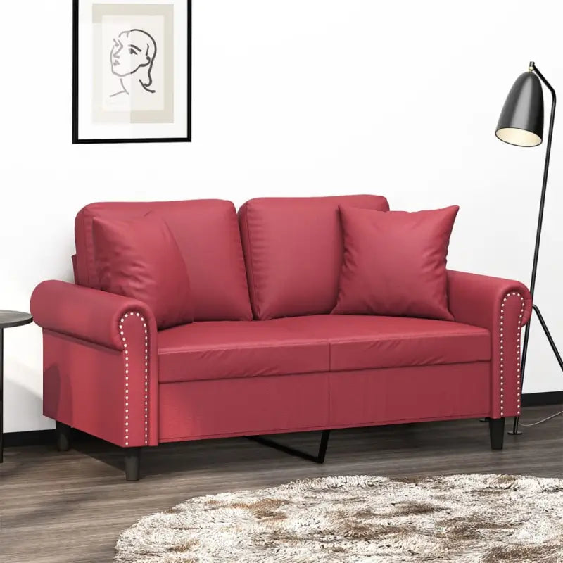 Banken met moderne uitstraling en hoogwaardige materiaal vulling - Wijnrood / 120 cm - Banken