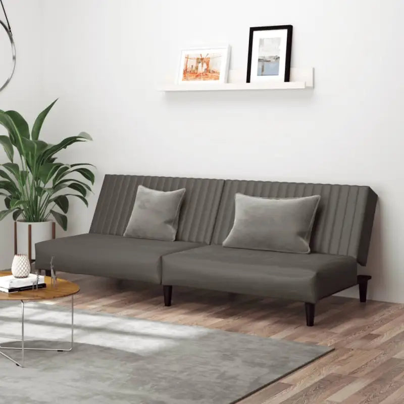 Banken met totale afmetingen en hoogte rugleuning voor slaapcomfort - Grijs / Zonder armleuning - Banken