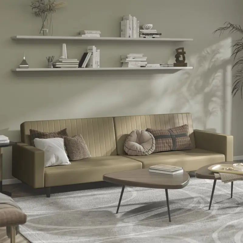 Banken met totale afmetingen en hoogte rugleuning voor slaapcomfort - Cappuccino / Met armleuning - Banken