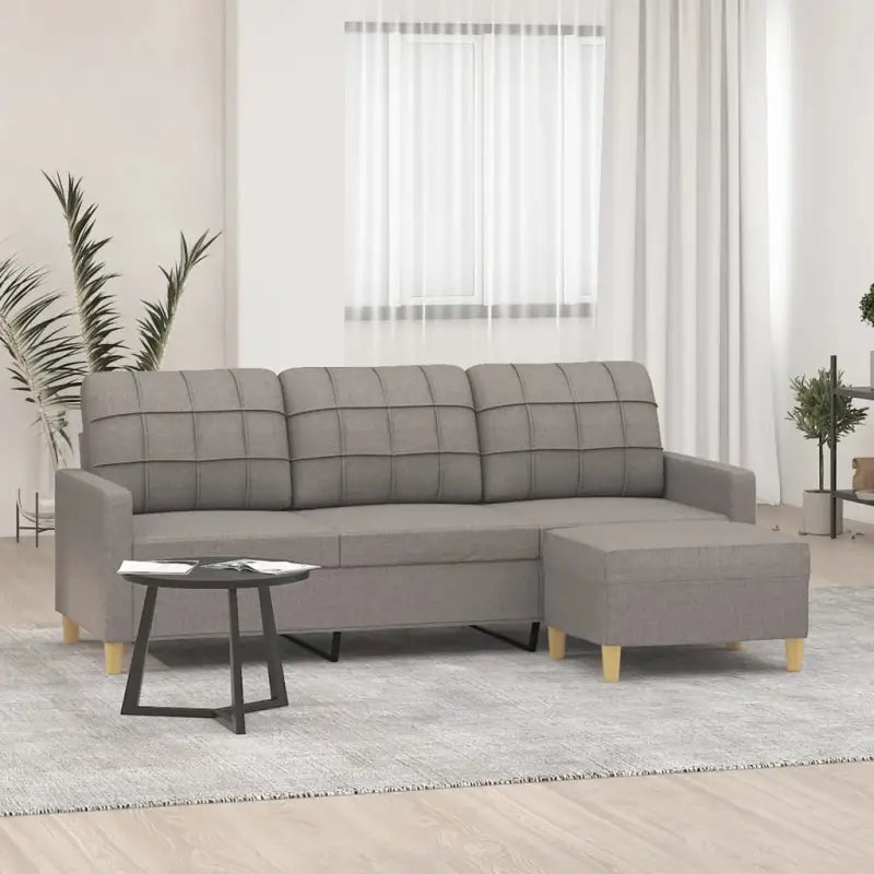 Banken met voetenbank voor gezelligheid en ontspanning - Taupe / 180 cm - Banken