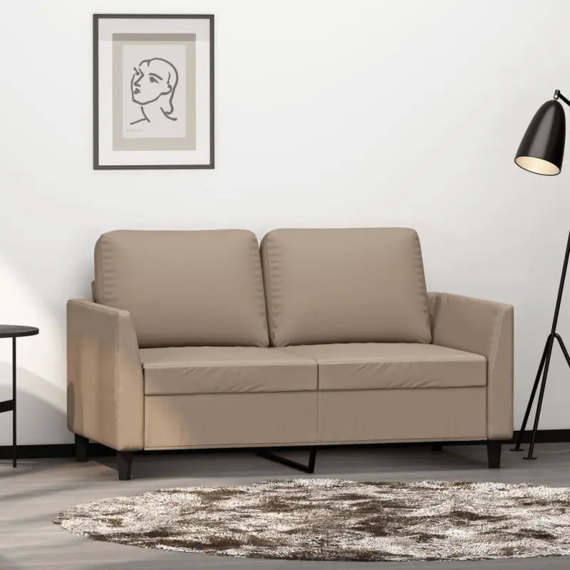 Banken twee-zitsbank van duurzaam kunstleer voor gezellige momenten - Cappuccino / 120 cm - Banken