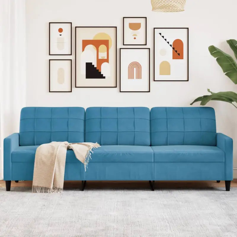 Banken voor gezellige zithoek en ontspannen sfeer - Blauw / 210 cm - Banken