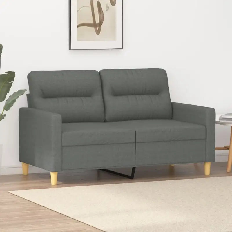 Banken voor gezellige zithoek met duurzame stof en strakke look - Donkergrijs / 120 cm - Banken