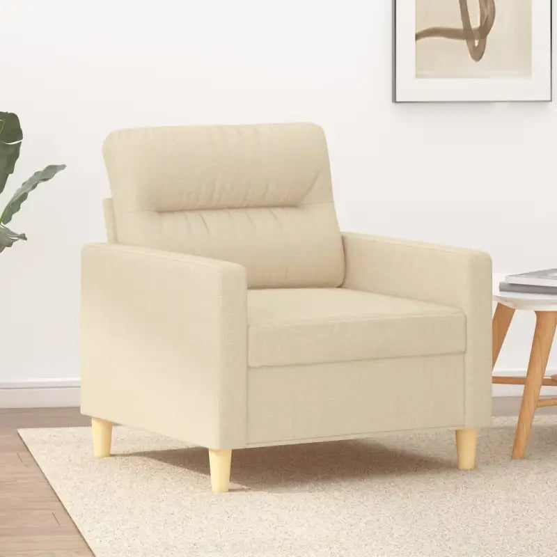 Banken voor gezellige zithoek met duurzame stof en strakke look - Crème / 60 cm - Banken