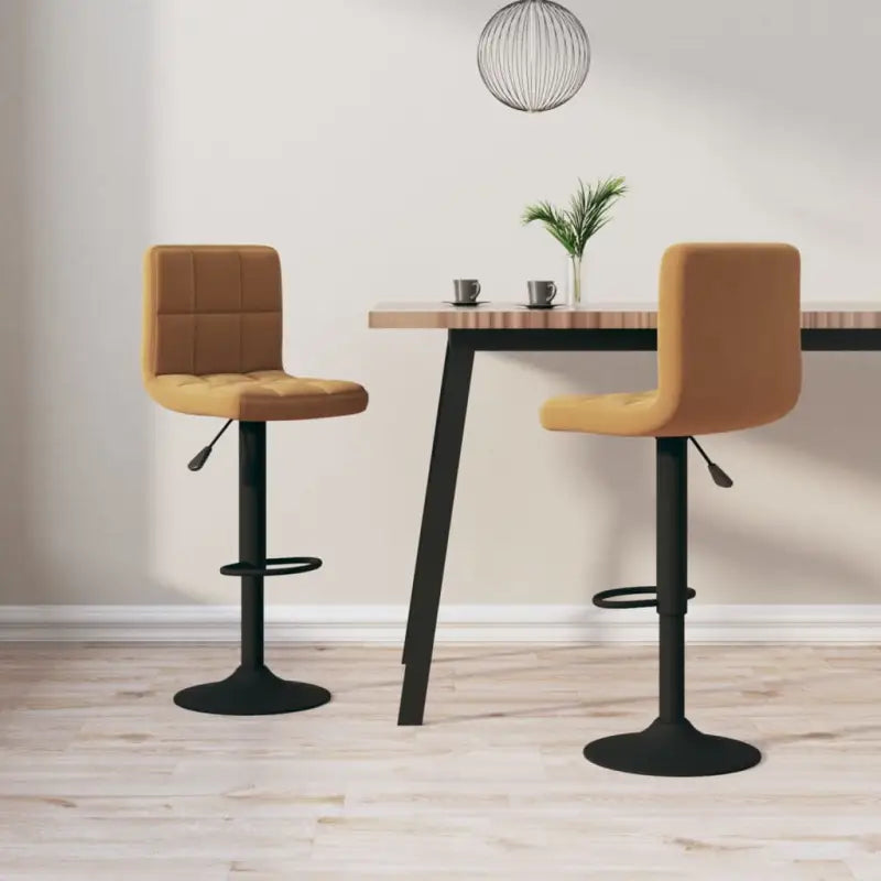 Barkrukken met ingebouwde voetensteun voor optimaal zitcomfort - Bruin / 2 - Barkrukken