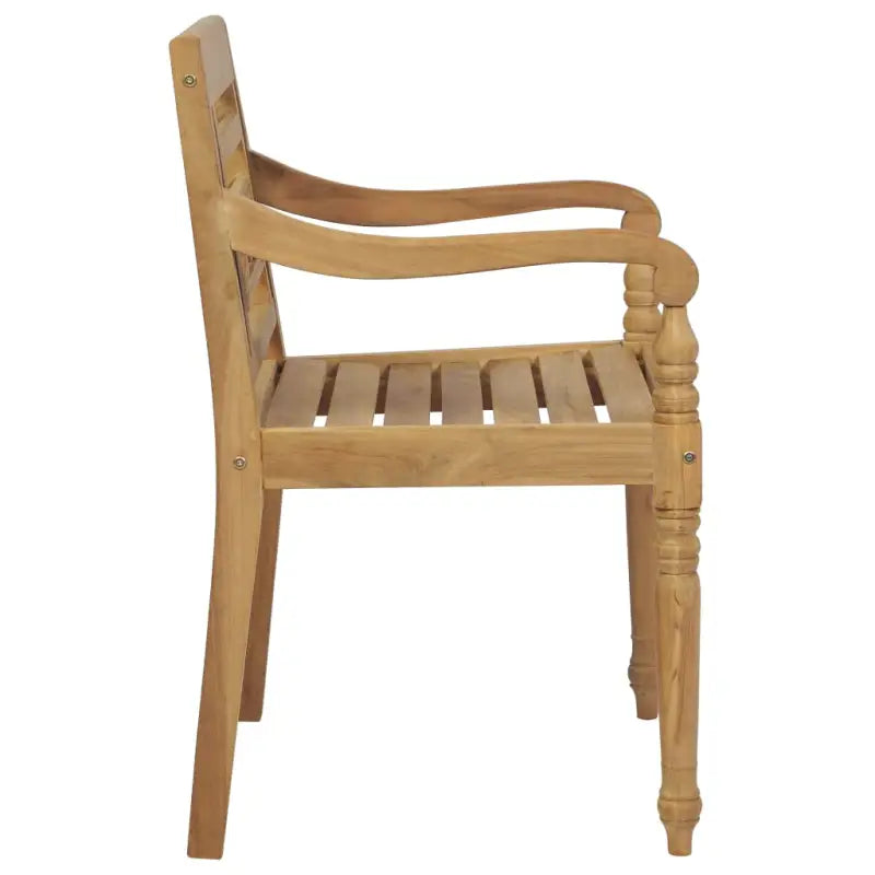 Batavia stoelen van fijn geschuurd teakhout voor in tuin of terras - Tuinstoelen