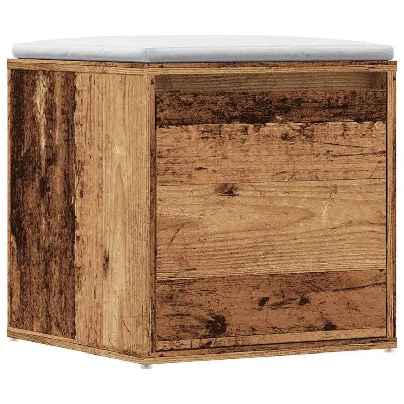 Beckwoord opbergkast met lade in bewerkt hout voor schoenen opbergen - Oud hout / 1 - Commodes & ladekasten