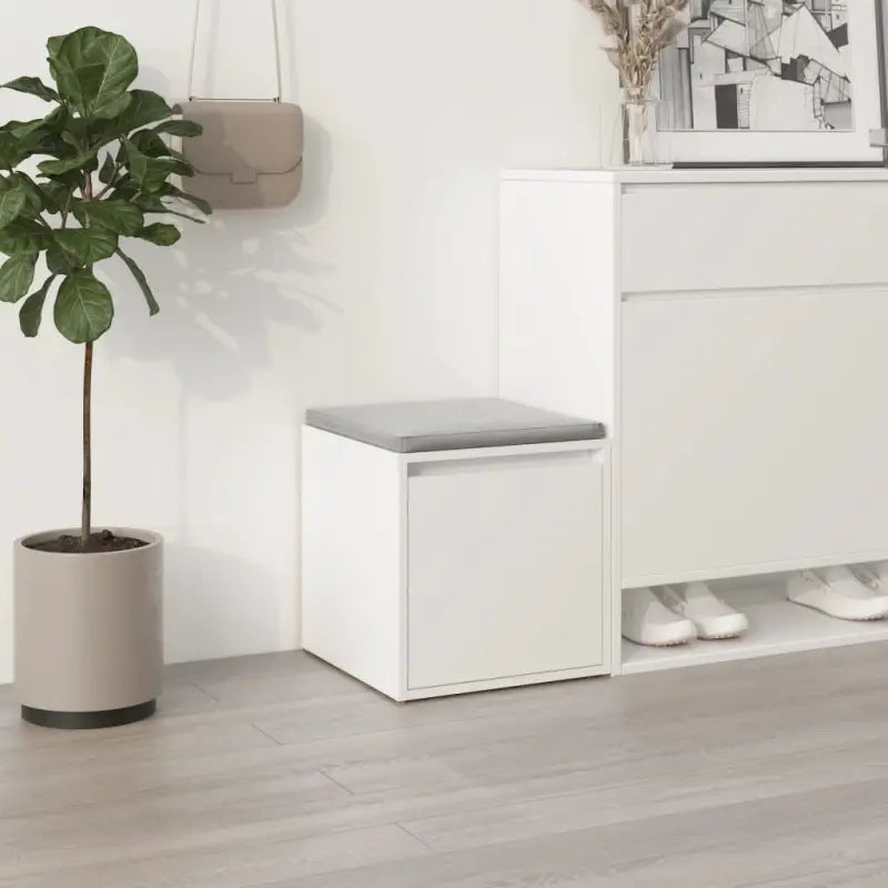 Beckwoord opbergkast met lade in bewerkt hout voor schoenen opbergen - Wit / 1 - Commodes & ladekasten