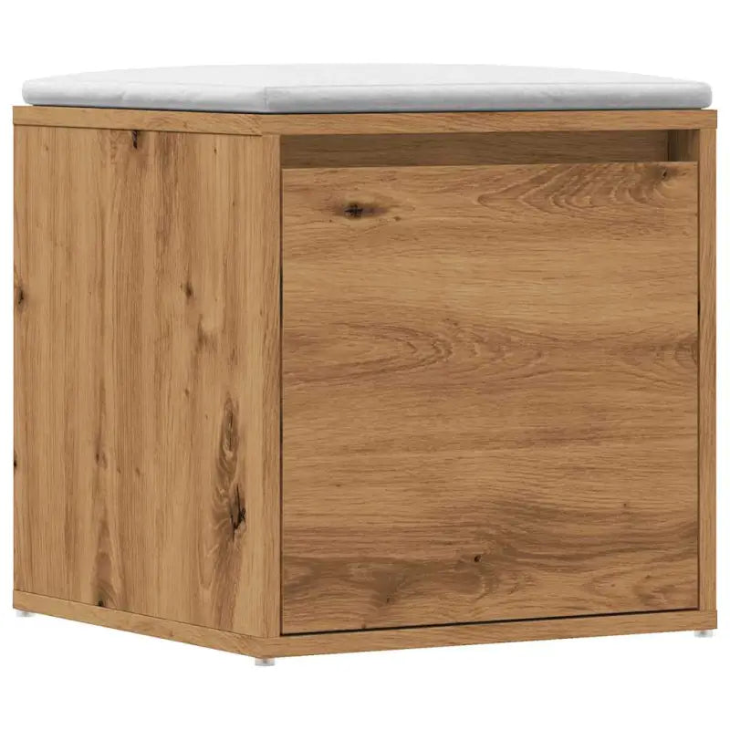 Beckwoord opbergkast met lade in bewerkt hout voor schoenen opbergen - artisanaal eikenkleurig / 1 - Commodes &