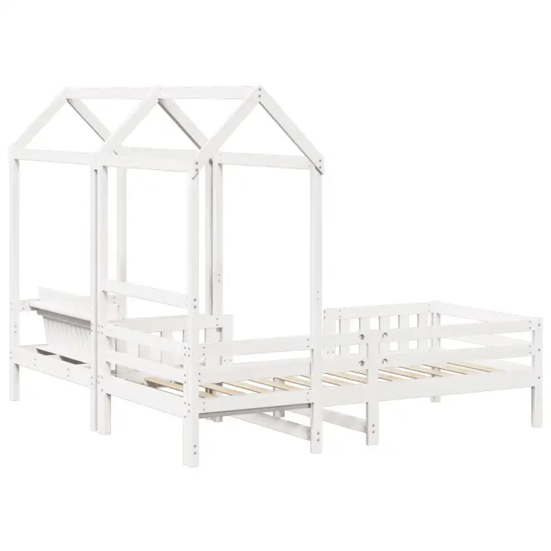 Bed met bankje in massief grenenhout voor een moderne slaapkamer - Bedden & bedframes