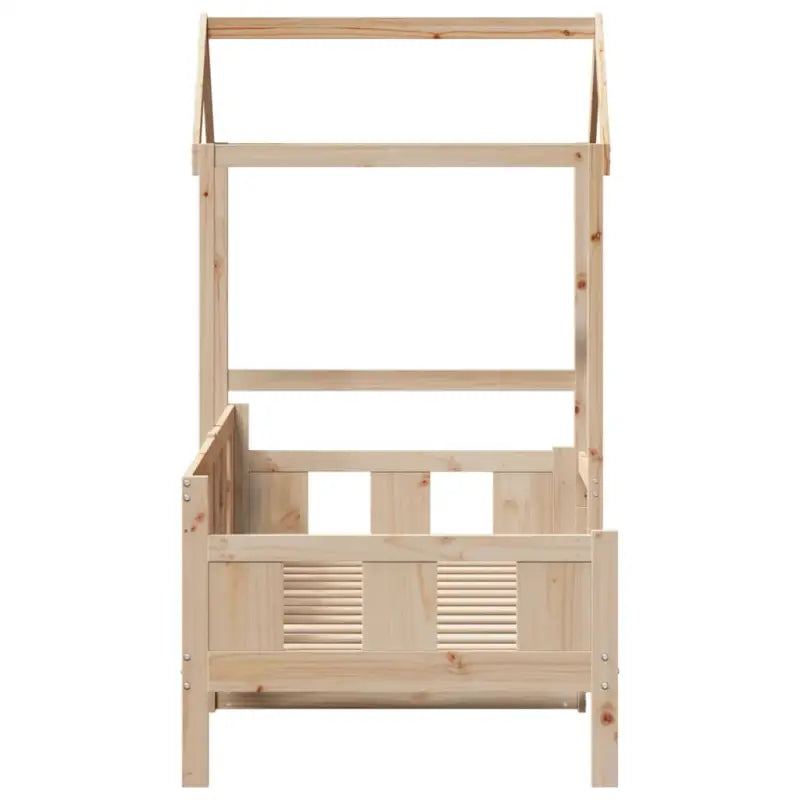 Bed met massief grenenhout en open zijdeur voor slaap of woonkamer - Bedden & bedframes