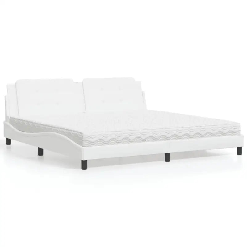 Bed met multiplex lattenbodem en 22d pu-schuim voor optimaal comfort - Wit / 200 x 200 cm - Bedden & bedframes