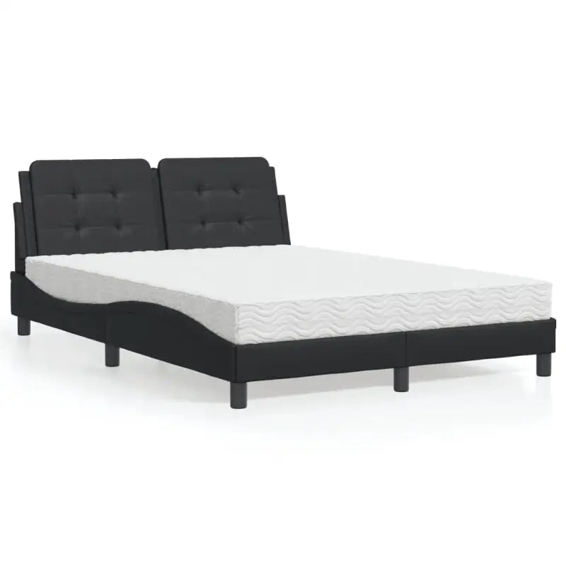 Bed met multiplex lattenbodem en 22d pu-schuim voor optimaal comfort - Zwart / 120 x 200 cm - Bedden & bedframes