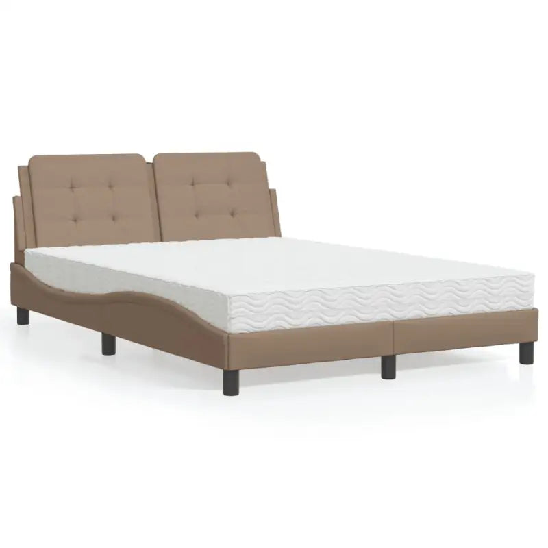 Bed met multiplex lattenbodem en 22d pu-schuim voor optimaal comfort - Cappuccino / 120 x 200 cm - Bedden & bedframes