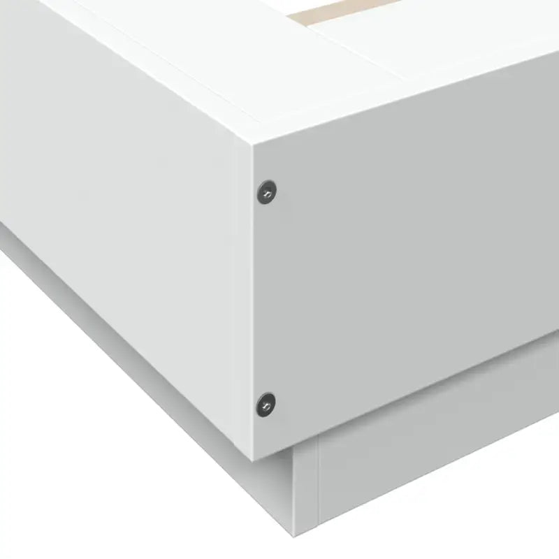 Bed met RGB LED-verlichting en bewerkt hout voor een stabiele nachtrust - Bedden & bedframes
