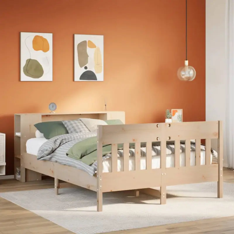 Bedden en bedframes met massief grenenhout en optimale totale afmetingen - Naturel / 150 x 200 cm - Bedden & bedframes