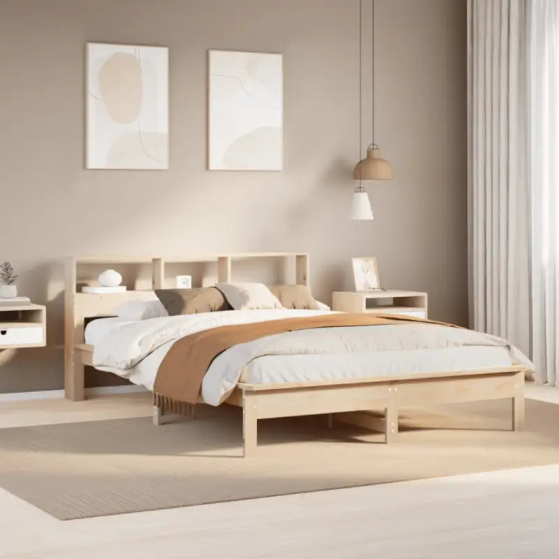Bedden en bedframes met massief grenenhout voor een goede nachtrust - Naturel / 120 x 200 cm - Bedden & bedframes