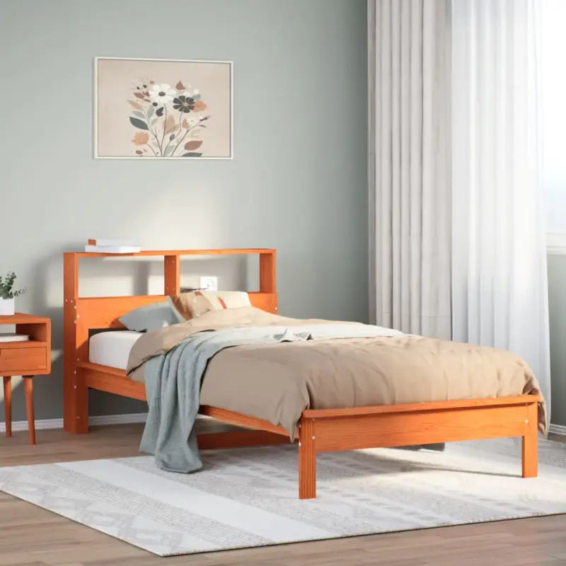 Bedden en bedframes met massief grenenhout voor een goede nachtrust - Wasbruin / 75 x 190 cm - Bedden & bedframes