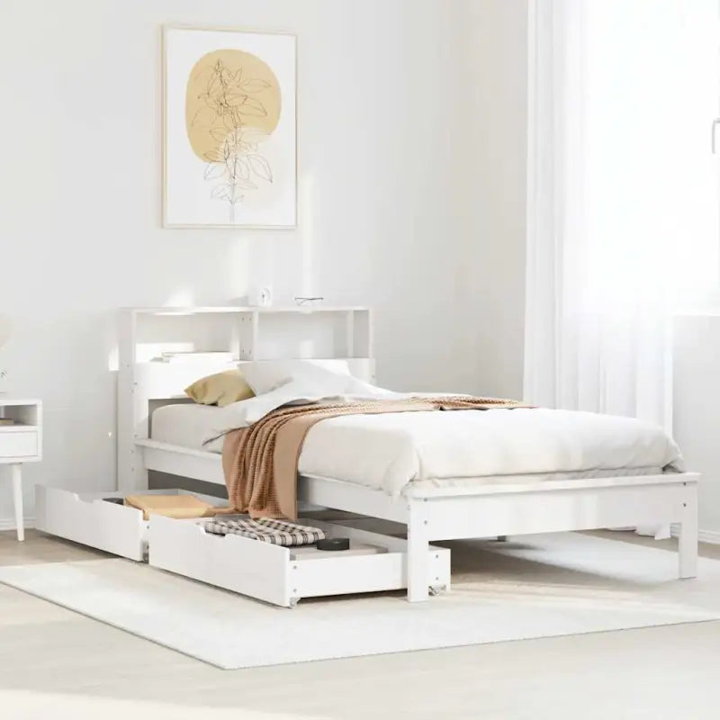 Bedden en bedframes met massief grenenhout voor optimale comfort - Wit / 90 x 190 cm - Bedden & bedframes