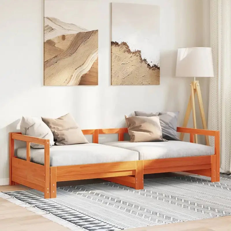 Bedden en bedframes met massief grenenhout voor praktische slaapoplossingen - Wasbruin / 80 x 200 cm / Nee - Bedden &