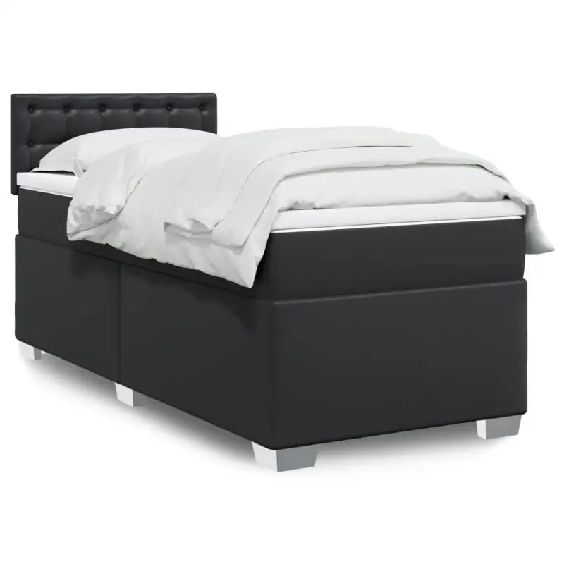 Bedden met grijs materiaal voor optimale nachtrust en duurzame vulling - Zwart / 90 x 190 cm / knoppwn - Bedden &