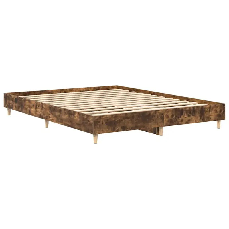 Bedframe in gerookt eiken voor een stabiele en stijlvolle slaapkamer - Bedden & bedframes