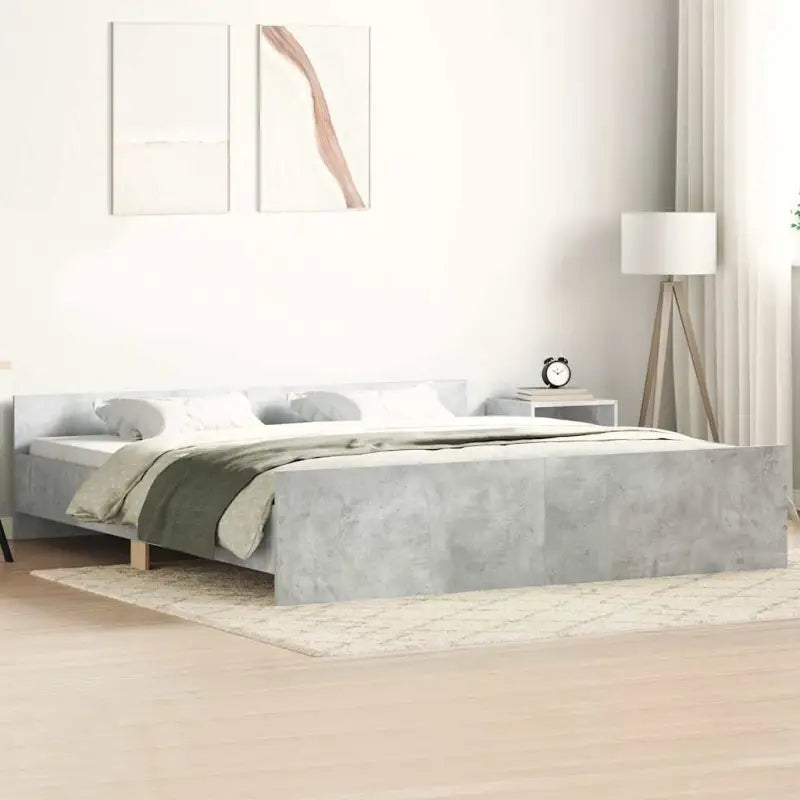 Bedframe in Grijs Sonoma voor een stevige en stabiele nachtrust - Betongrijs / 180 x 200 cm - Bedden & bedframes
