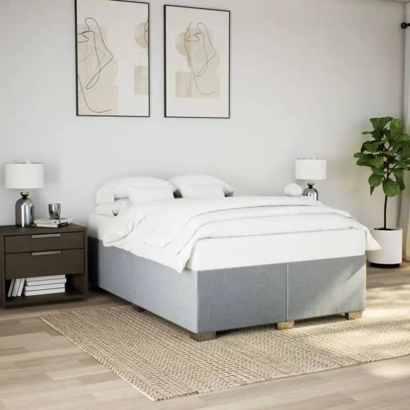 Bedframe met ademend vermogen voor een comfortabele nachtrust - Lichtgrijs / 140 x 190 cm - Bedden & bedframes