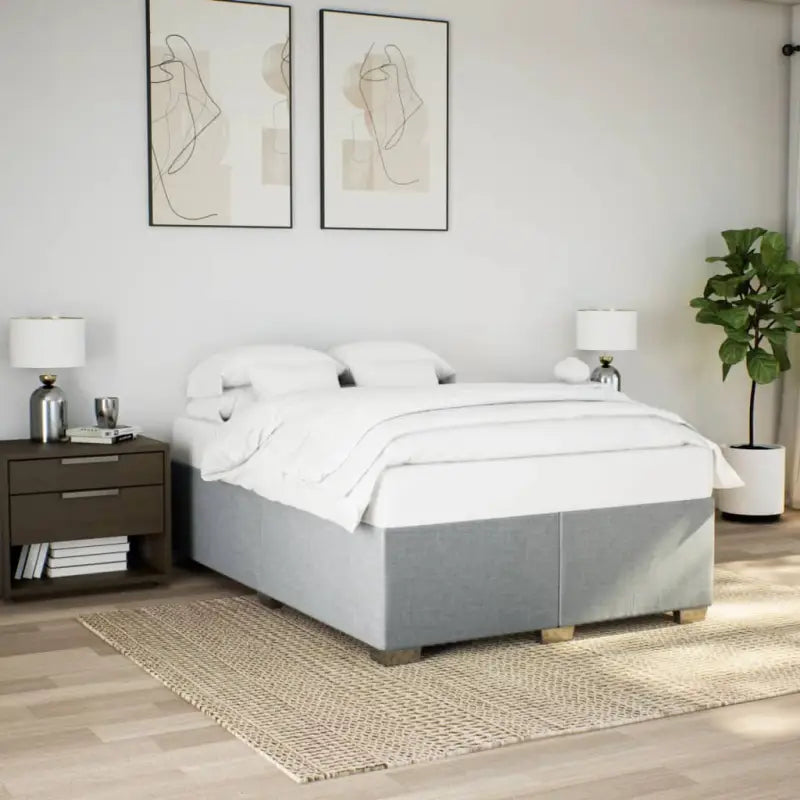 Bedframe met ademend vermogen voor een comfortabele nachtrust - Lichtgrijs / 140 x 200 cm - Bedden & bedframes