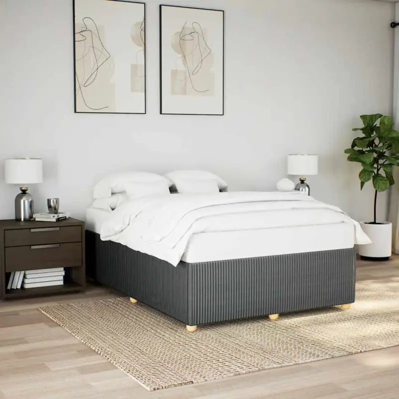 Bedframe met ademend vermogen voor een comfortabele nachtrust - Donkergrijs / 140 x 190 cm - Bedden & bedframes