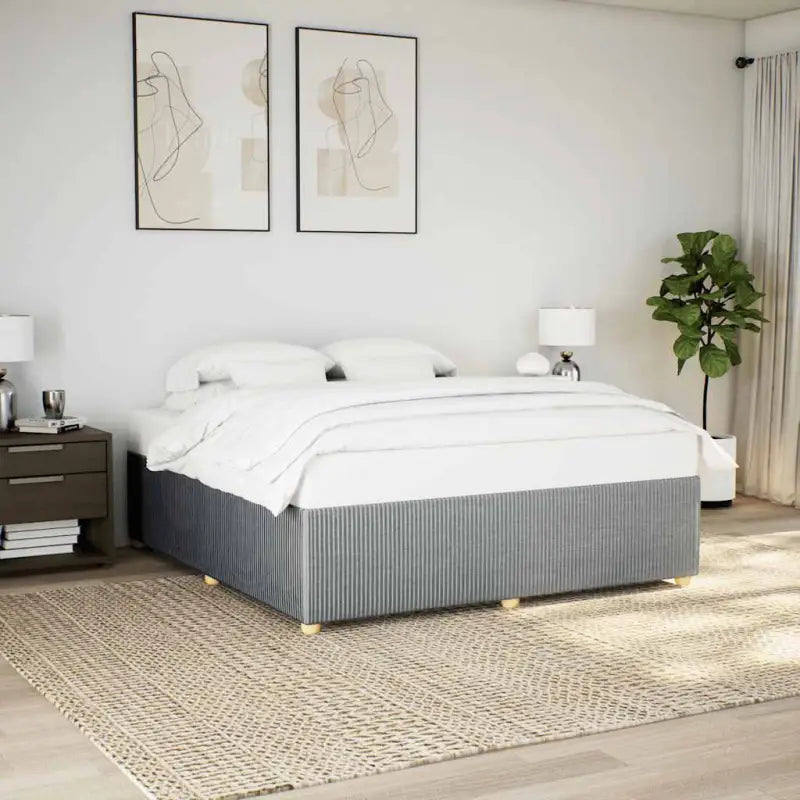 Bedframe met ademend vermogen voor een comfortabele nachtrust - Lichtgrijs / 200 x 200 cm - Bedden & bedframes