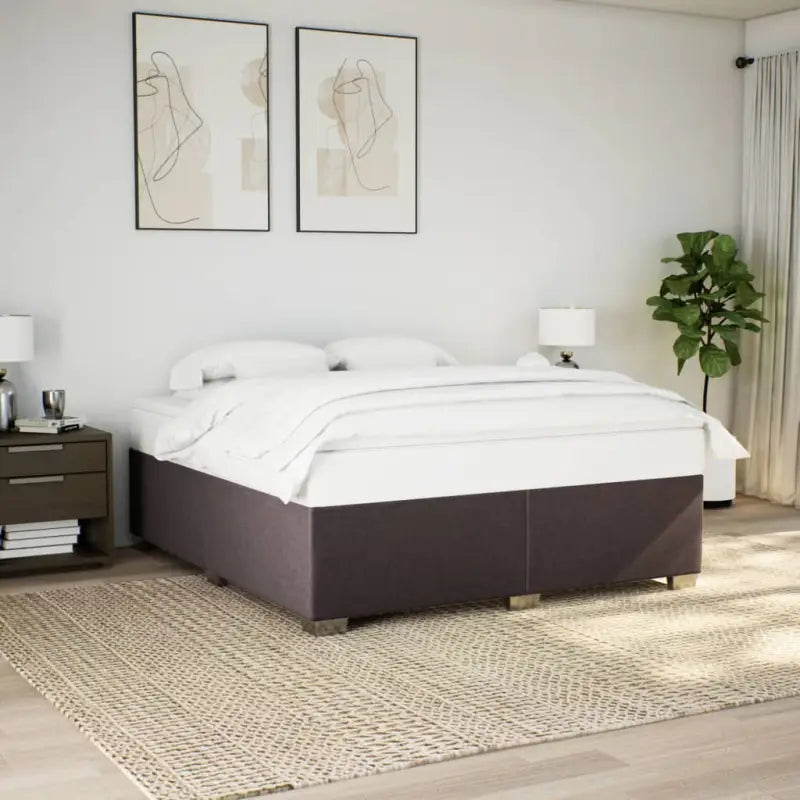 Bedframe met ademend vermogen voor een comfortabele nachtrust - Donkerbruin / 200 x 200 cm - Bedden & bedframes