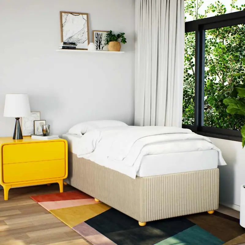 Bedframe met ademend vermogen voor een comfortabele nachtrust - Crème / 80 x 200 cm - Bedden & bedframes