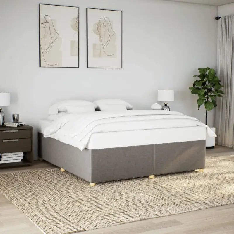 Bedframe met ademend vermogen voor een comfortabele nachtrust - Taupe / 180 x 200 cm - Bedden & bedframes