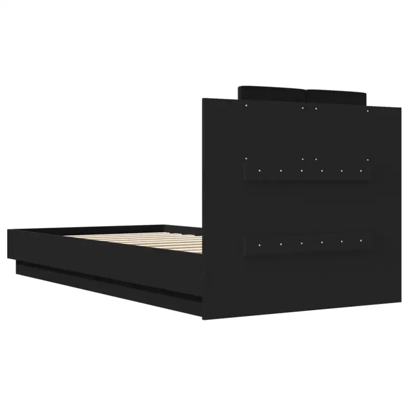 Bedframe met hoofdeinde en multiplex lattenbodem van bewerkt hout - Bedden & bedframes