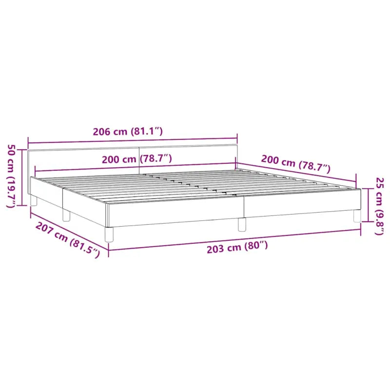 Bedframe met hoofdeinde en multiplex lattenbodem voor comfortabele nachtrust - Bedden & bedframes
