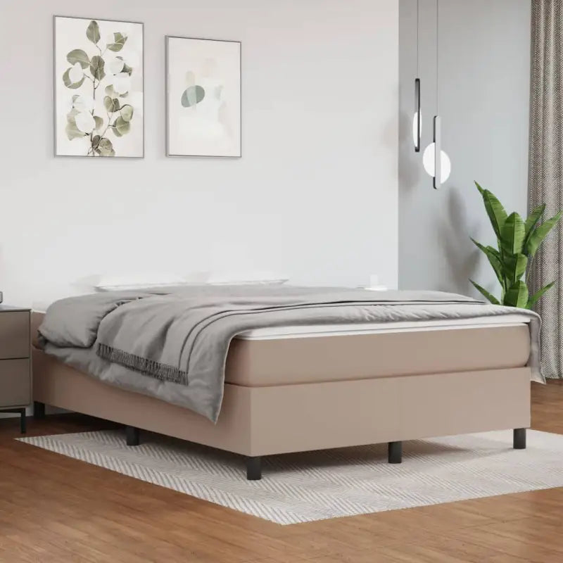 Bedframe met multiplex lattenbodem voor een comfortabele slaapervaring - Cappuccino / 140 x 190 cm / 35 cm - Bedden &