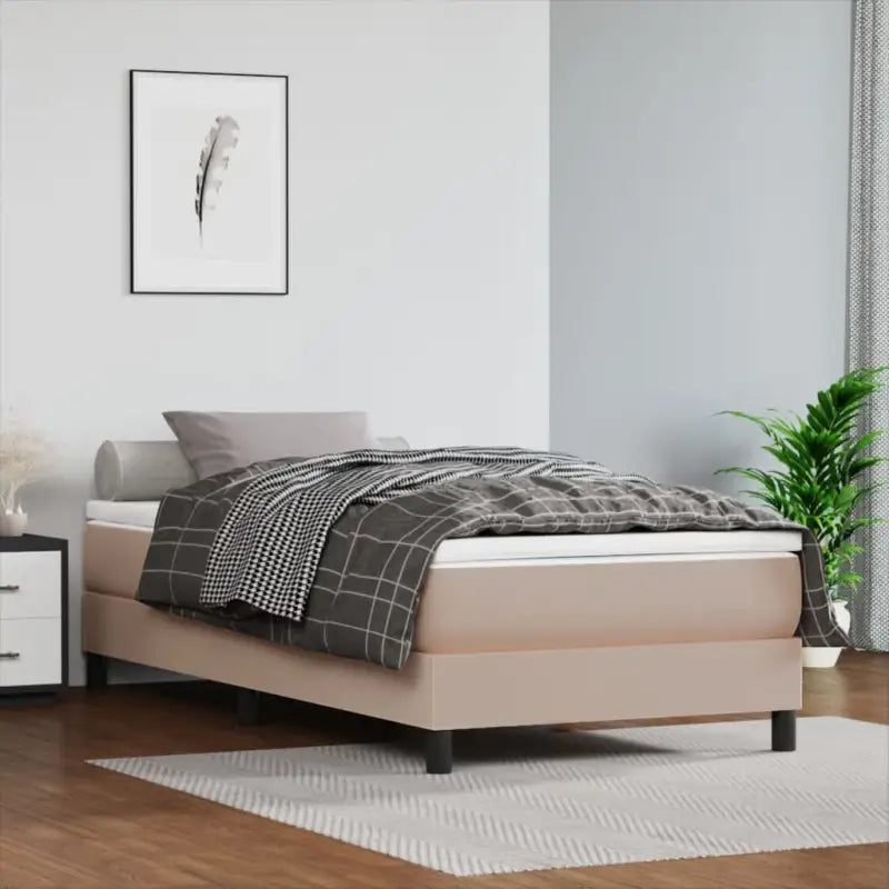 Bedframe met multiplex lattenbodem voor een comfortabele slaapervaring - Cappuccino / 100 x 200 cm / 25 cm - Bedden &