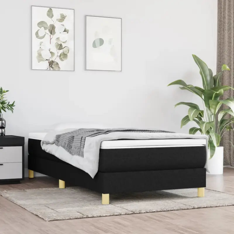 Bedframe met multiplex lattenbodem voor een comfortabele nachtrust - Zwart / 90 x 190 cm / 25 cm - Bedden & bedframes